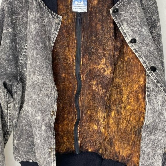 Vintage 80’s 90’s Disneyland parks Typhoon Lagoon acid wash jacket Large USA - Picture 7 of 15